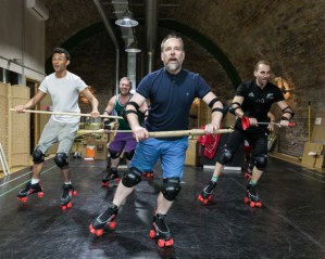 Caroline O'Connor, Gemma Sutton and the cast of <em>The Rink</em> in rehearsals – first look