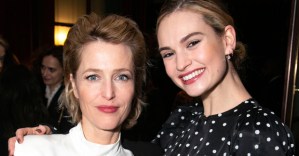 Gillian Anderson and Lily James celebrate <em>All About Eve</em> opening with Matt Smith and Tom Hiddleston