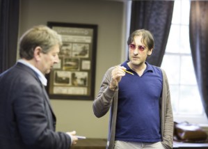 Alistair McGowan rehearses Jimmy Savile play